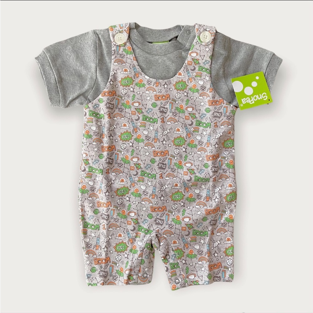 SnoPea outer space shortall outfit